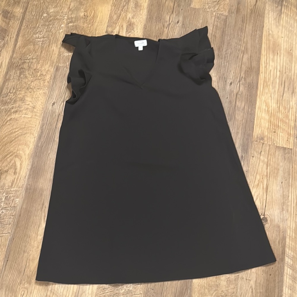 Mud pie Black Ruffle Sleeve Dress
